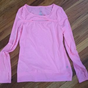 Bright light pink workout shirt
